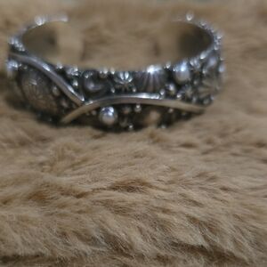 Sterling Silver Floral Women's Navajo Bracelet